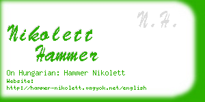 nikolett hammer business card